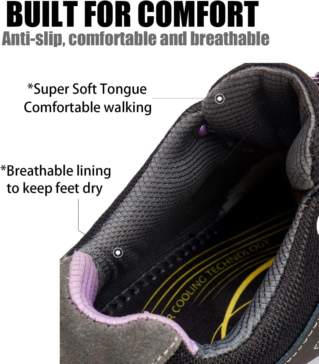 SUREWAY Aluminum Toe Work Shoes for Women,Industrial Safety Boots/Shoes,Comfortable No Rubbing of Feet,Superior Slip Resistant,EH Safety Industrial Construction Boots
