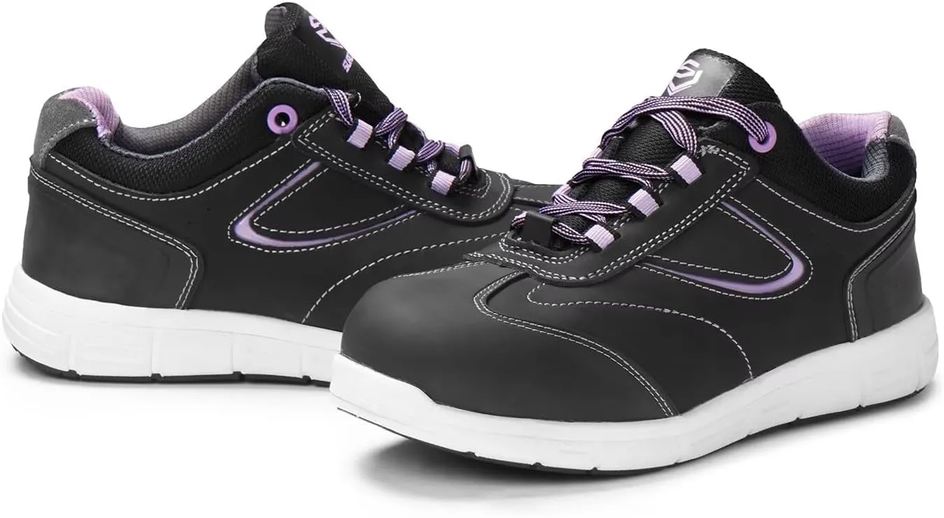 SUREWAY Aluminum Toe Work Shoes for Women,Industrial Safety Boots/Shoes,Comfortable No Rubbing of Feet,Superior Slip Resistant,EH Safety Industrial Construction Boots