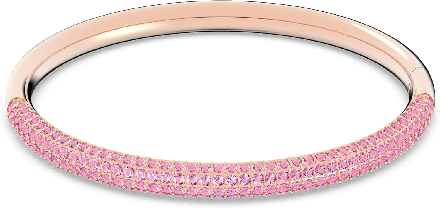 Swarovski Stone Bangle Bracelet Collection, Clear Crystals, Pink Crystals