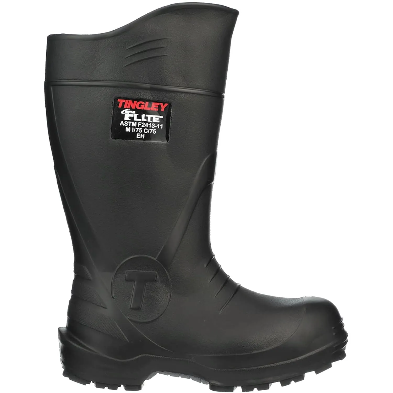Tingley Flite 27251 Safety Toe Knee Boot with Cleated Outsole, Mens 15, Black