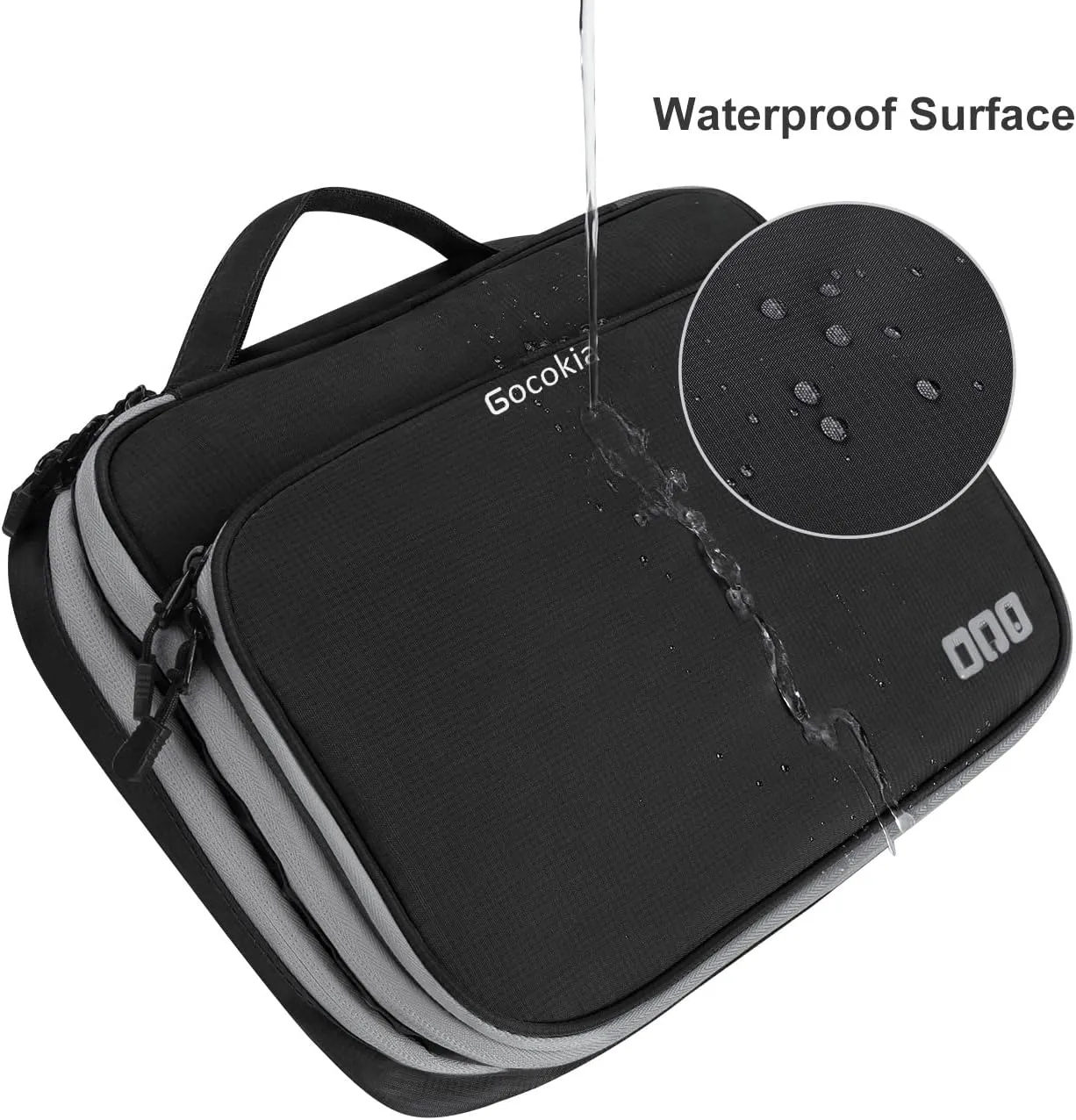 Travel Cable Organizer Bag, 3 Layer X-Large Capacity Electronics Accessories Cord Storage Case Bag for Cables, SD Card,Chargers, Power Bank, Cellphone,Tablet