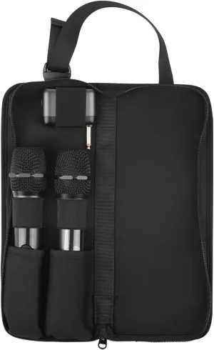 TXEsign Dual Wireless Microphone Case Portable Storage Bag, Travel Carrying Case Protective Cover Handle Bag Organizer for JBL Wireless Microphone and Most Wireless Handheld Dual Microphones System