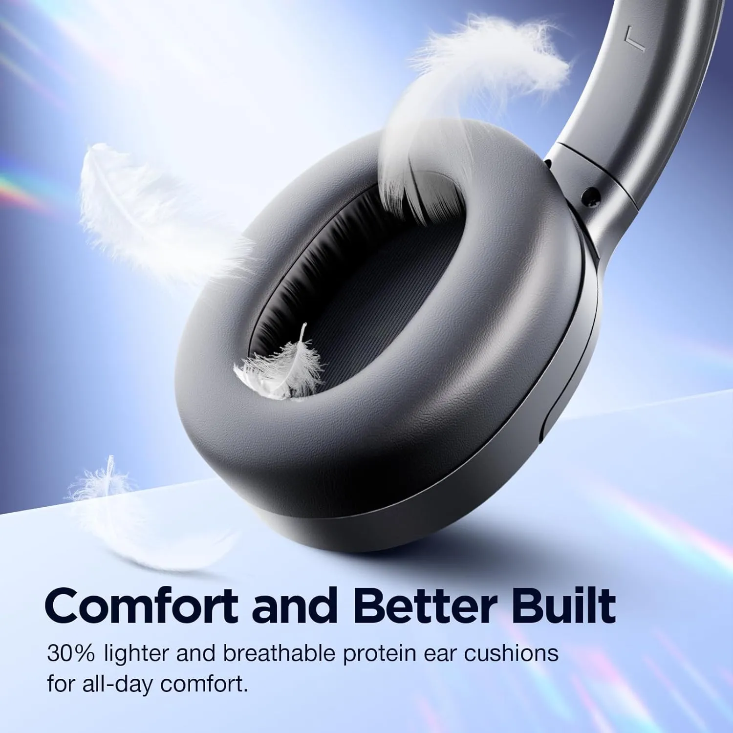 Upgrade Prolevel Hybrid Active Noise Cancelling Headphones with HD Sound, Wireless Bluetooth Headphones Over The Ear Unequaled Comfort, Vivid Deep Bass, for Home Office Travel Birthday Gift, Black