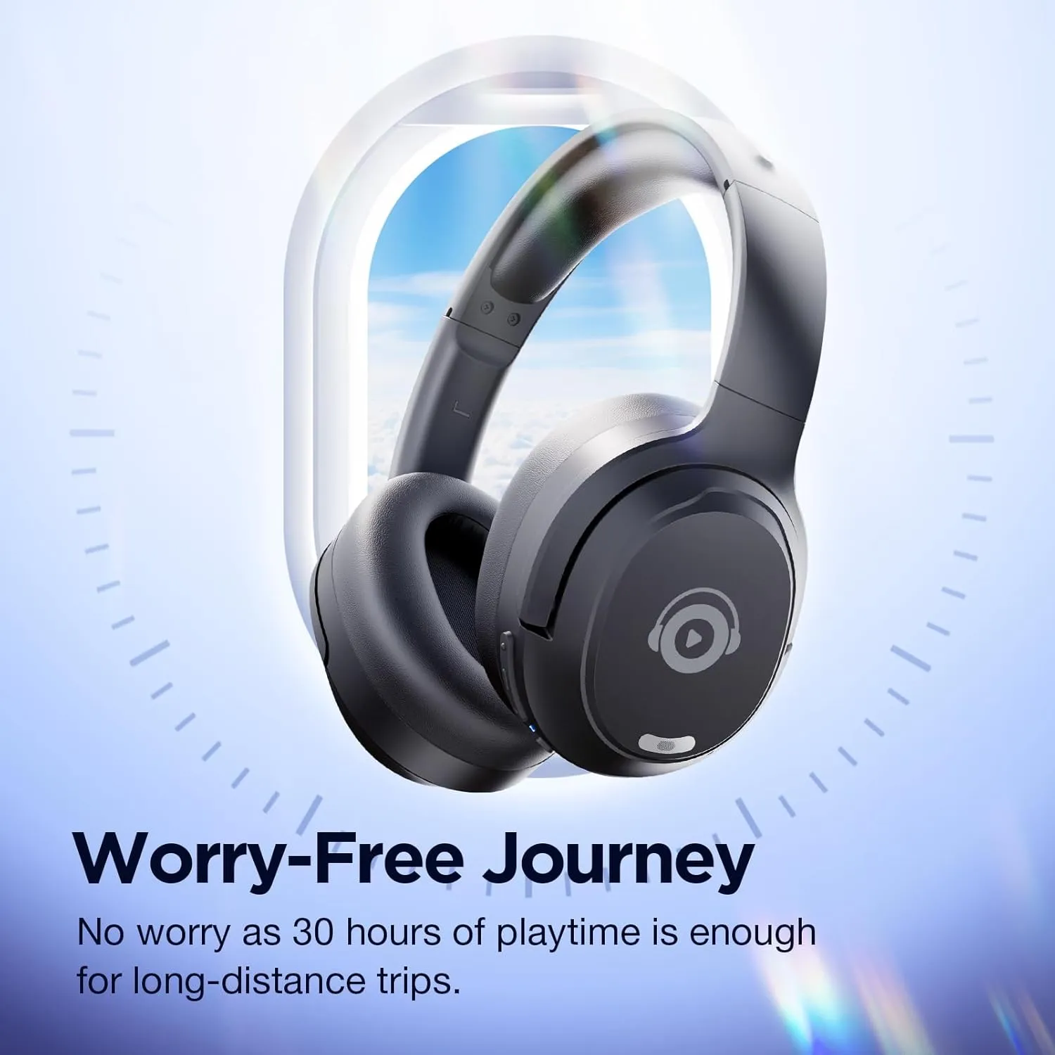 Upgrade ProLevel Hybrid Active Noise Cancelling Headphones with HD Sound, Wireless Bluetooth Headphones Over The Ear Unequaled Comfort, Vivid Deep Bass, for Home Office Travel Birthday Gift