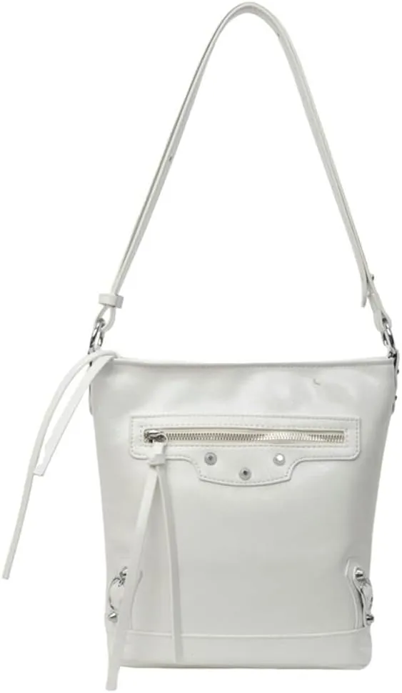 Vegan Leather Hobo & Crossbody Shoulder Bag for Womens Bucket Handbag Featuring a Zipper Top Handle Tote Design