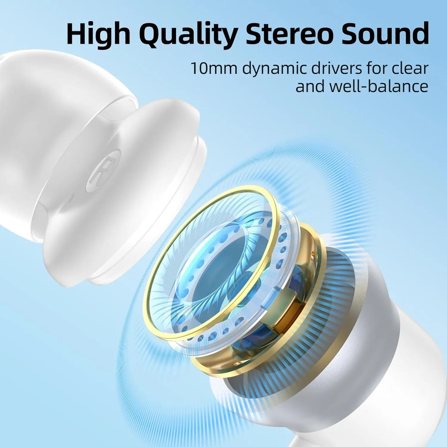 Wired Earbuds with Microphone, In-ear Headphones Wired with Stereo Sound,Noise Isolating Cord Headphones with Mic,Lightweight 3.5mm Earphones Corded for Laptops,Tablets,MP3 and Other 3.5mm Devices