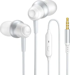 Wired Earbuds with Microphone, In-ear Headphones Wired with Stereo Sound,Noise Isolating Cord Headphones with Mic,Lightweight 3.5mm Earphones Corded for Laptops,Tablets,MP3 and Other 3.5mm Devices