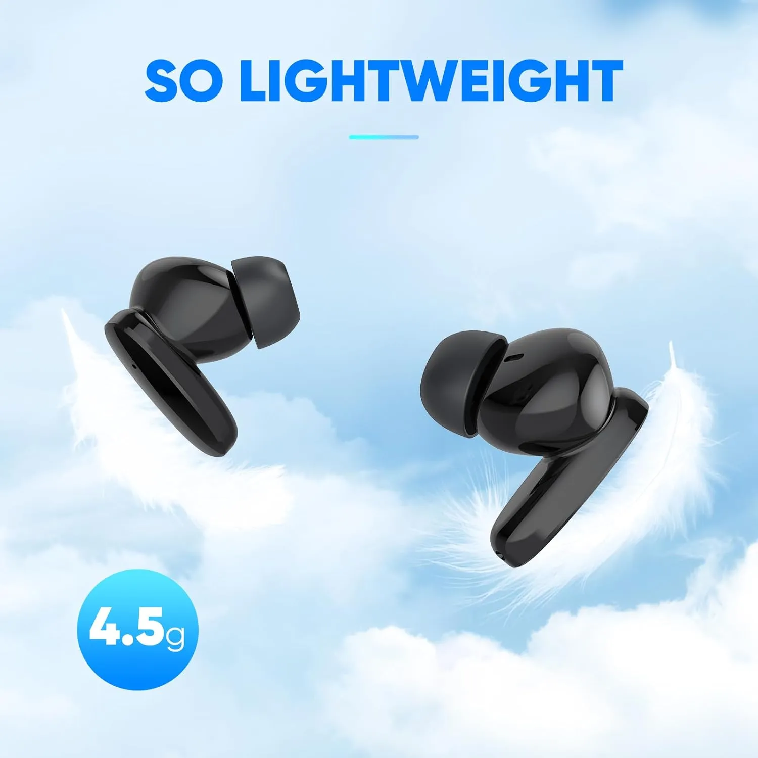 Wireless Earbuds, Bluetooth 5.3 Earbuds Stereo Bass, Bluetooth Headphones in Ear Noise Cancelling Mic, 30 Hour Playtime, USB C Mini Charging Case Ear Buds, 10mm Drivers with Big Bass (Black)