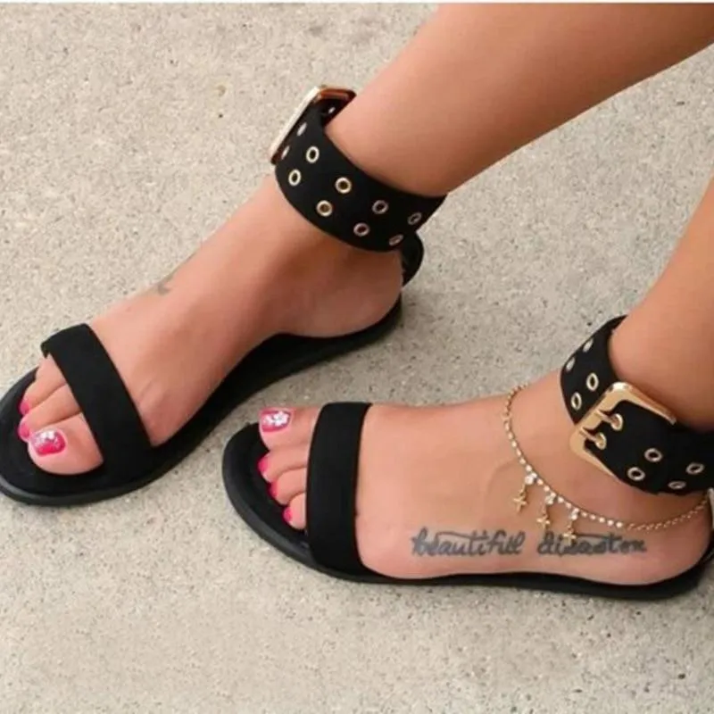 Women flats sandals gladiator  transparent open toe jelly shoes