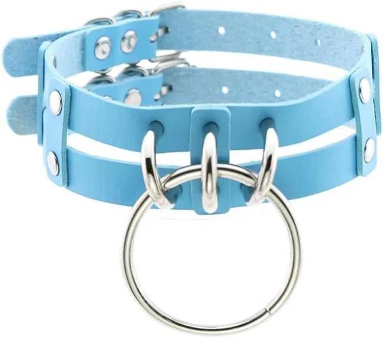 Women Pendant Choker Necklace Handmade Adjustable Hip Hop Costume Cosplay Nightclub Punk Neck Collar Choker
