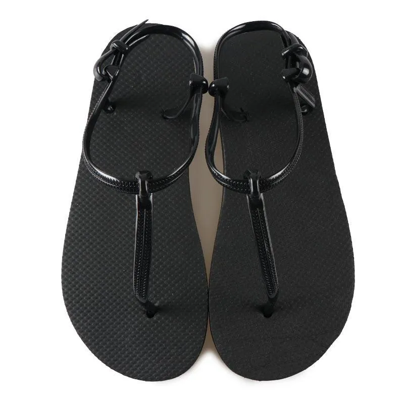 Women Sandals T Stripe Flat Sandals female Gladiator Sandals