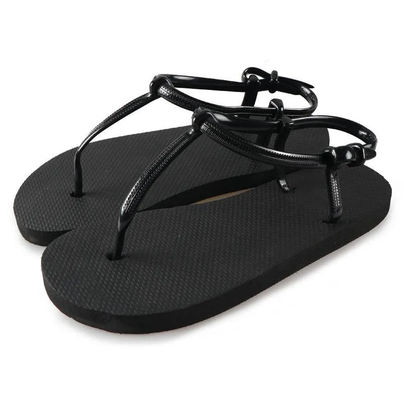 Women Sandals T Stripe Flat Sandals female Gladiator Sandals