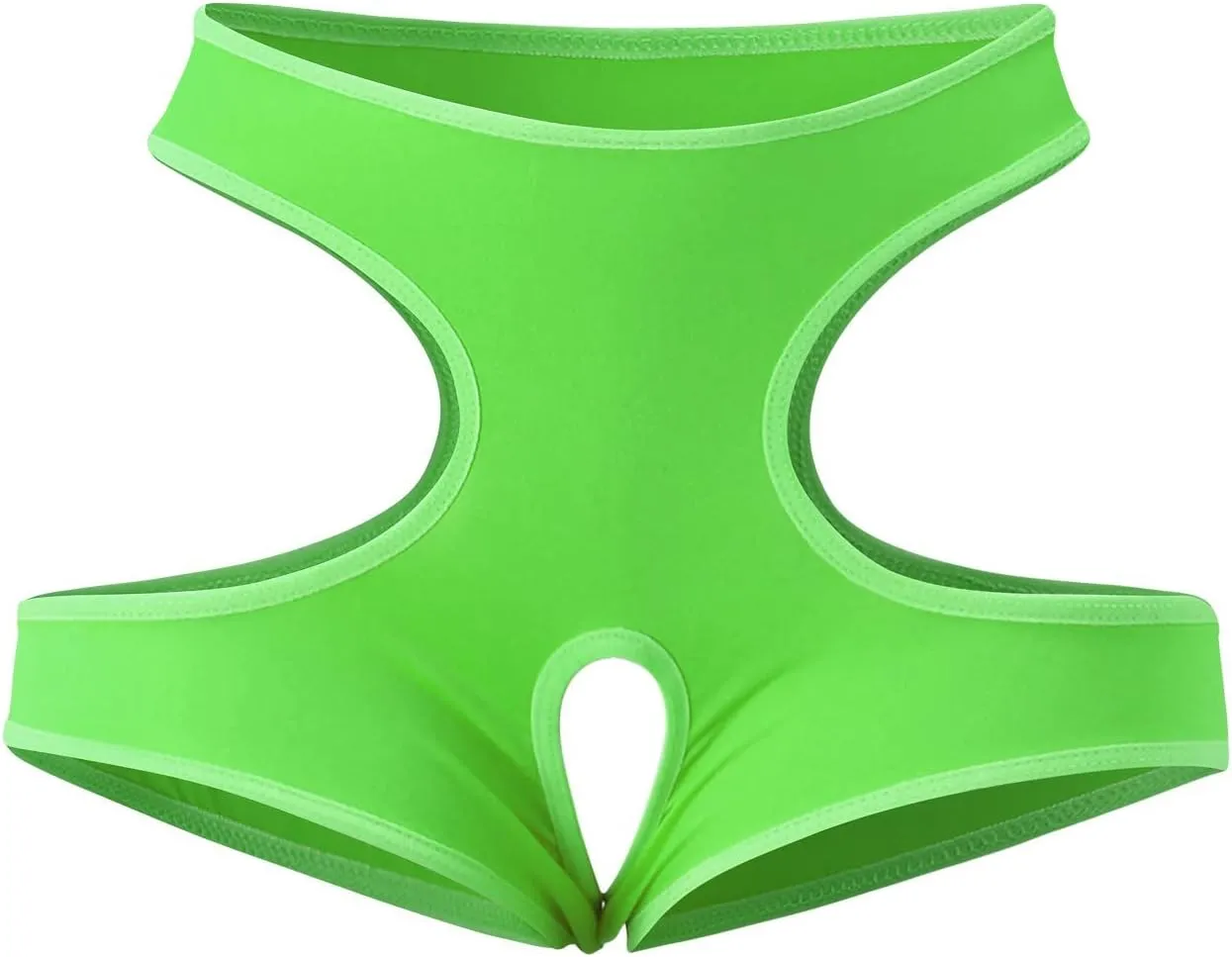 Women Sexy Cut Out Underwear Boy Shorts Panties Solid Color Thongs T-Back Boxer Briefs For Sex See Through Funny Boyshorts