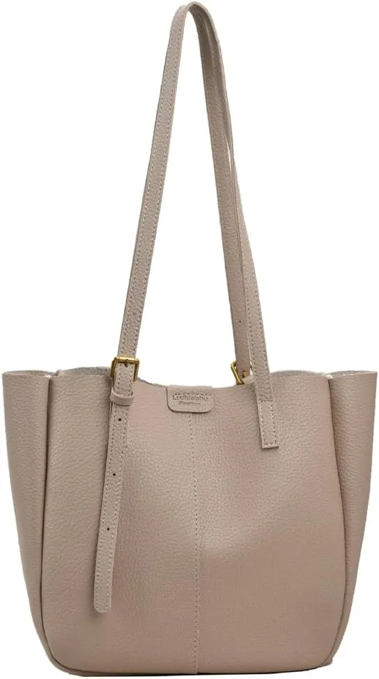 Women's Bucket Shoulder Tote Bags Fashion Large Top Handle Satchel Casual Handbags PU Leather Working Purses 2pcs