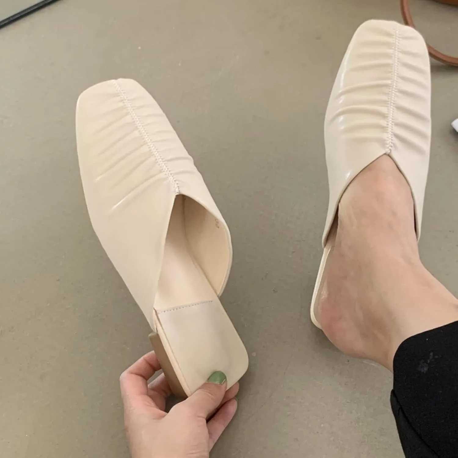 Women's Closed Toe Skate Sandals, Block Heel Skate Shoes, Date Casual Shoes