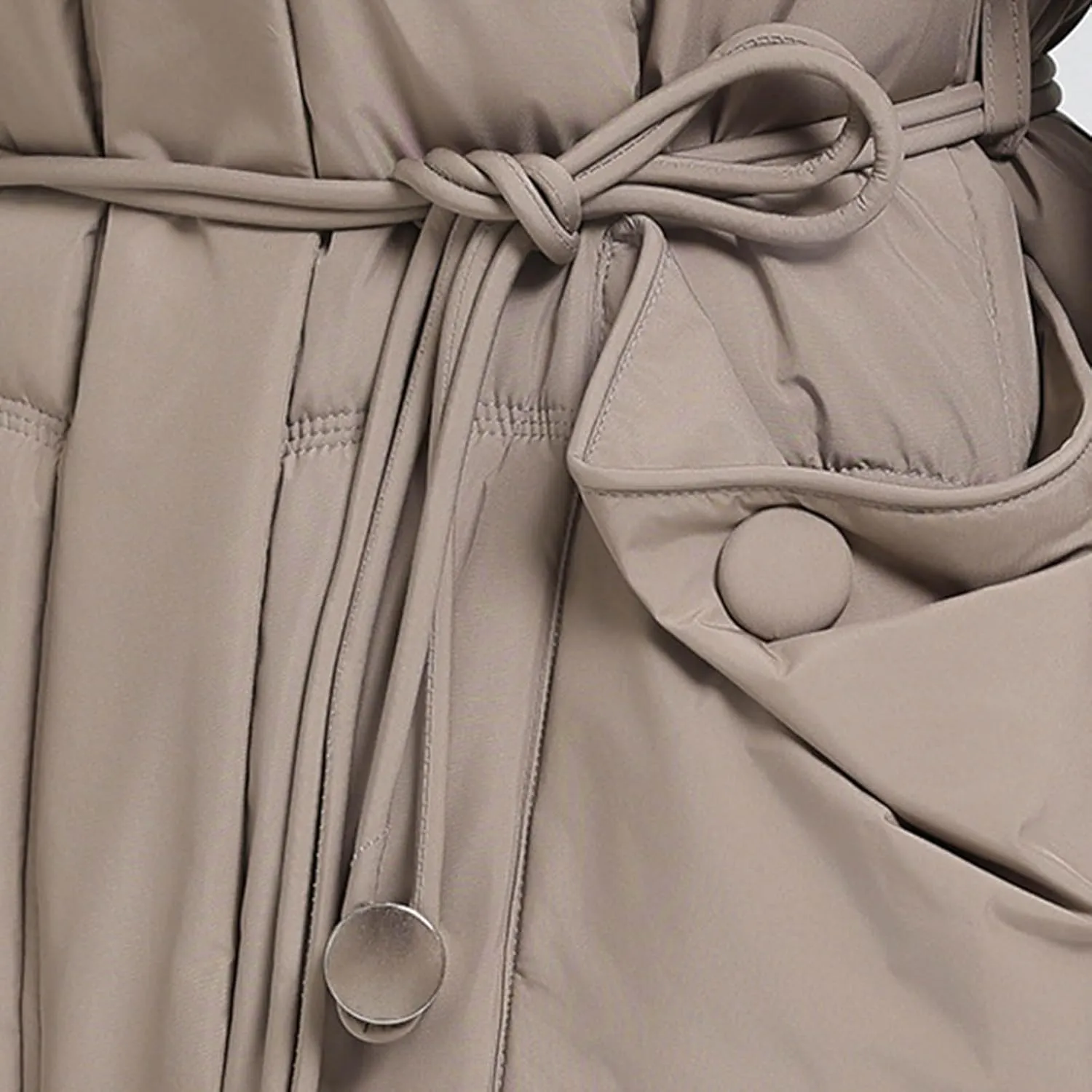 Womens Long Winter Down Puffer Jackets Heavyweight Thicken Quilted Trench Coat Windproof Padded Military Parka Jacket
