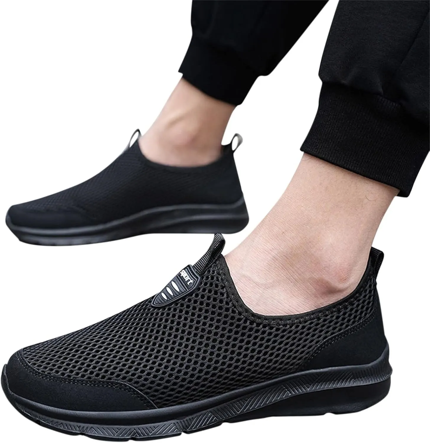 Women's Mesh Lace Lightweight Low-Cut Sneakers, Casual Tennis Shoes, Non-Slip, Fashionable Knitted Socks Shoes are Comfortable and Breathable