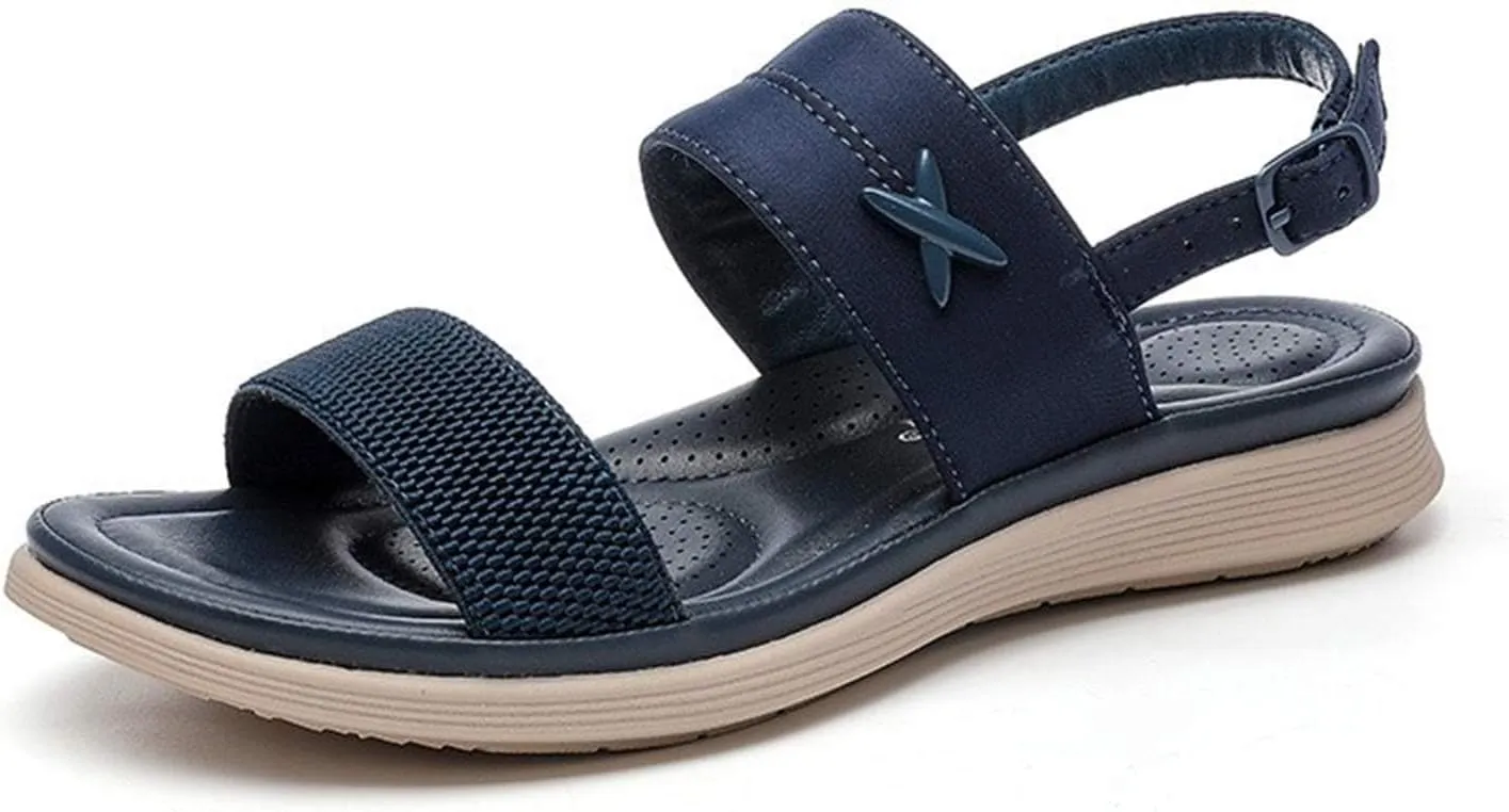 Women's Sandals Arch Support Sandals Summer Beach Sandals Travel Elastic Ankle Strap Sandal Bohemia Shoes