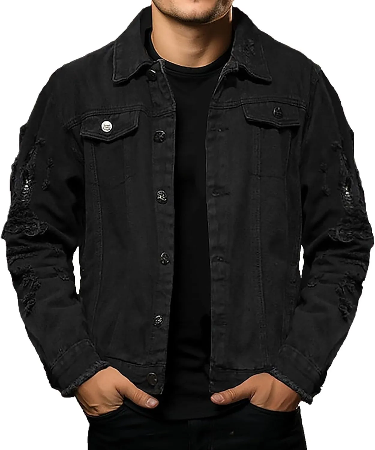 ZYXTIM Men's Journeyman Shirt Jacket Relaxed Fit Button Down Lightweight Casual Utility Jacket Outwear Cargo Jackets Coat